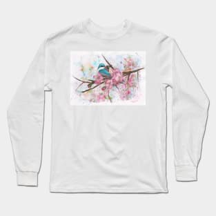 Tree Swallow Watercolor Long Sleeve T-Shirt